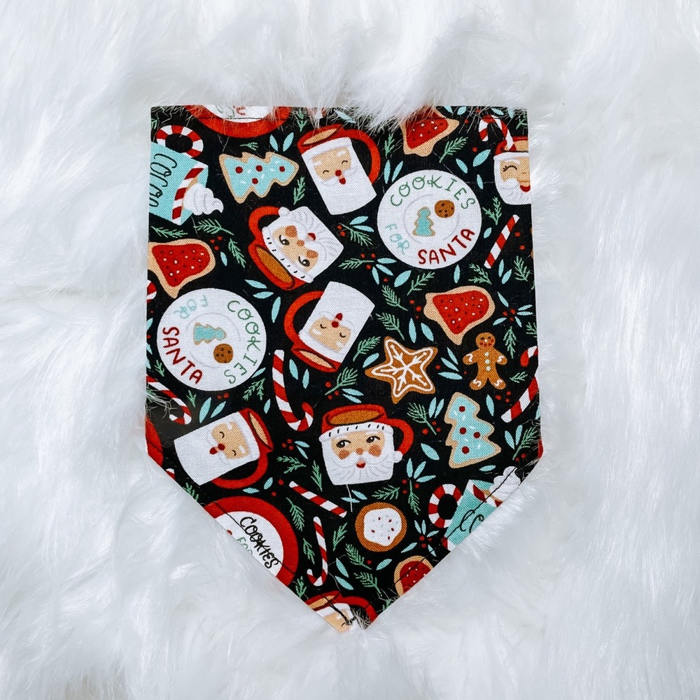 Handmade Christmas pet bandana - perfect for the holidays and it’s reversible